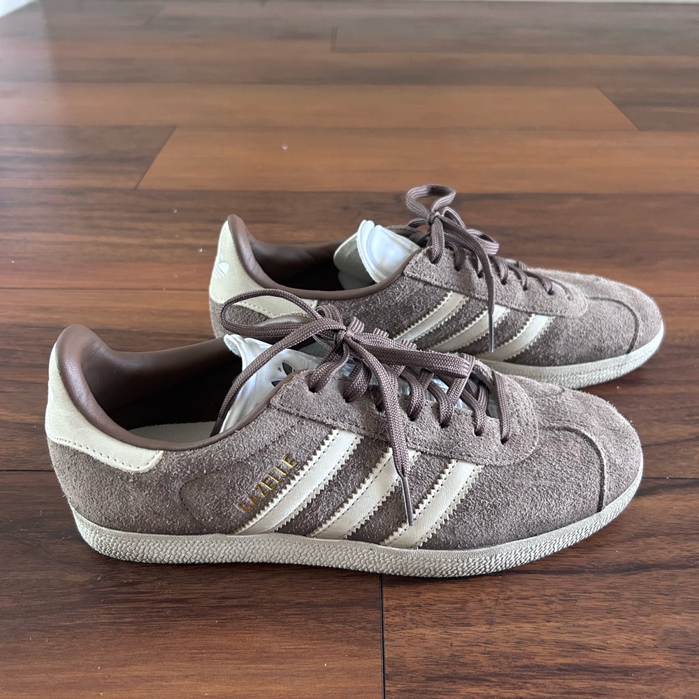 Adidas Tan and Brown Suede Sneakers